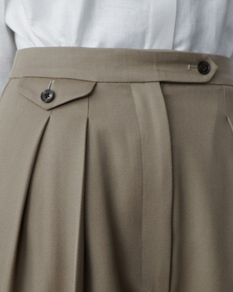 WOOLEN OVERSIZED PANTALON - LORMIER - 