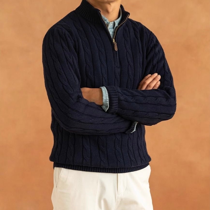 ZIPPED SWEATER - LORMIER - 